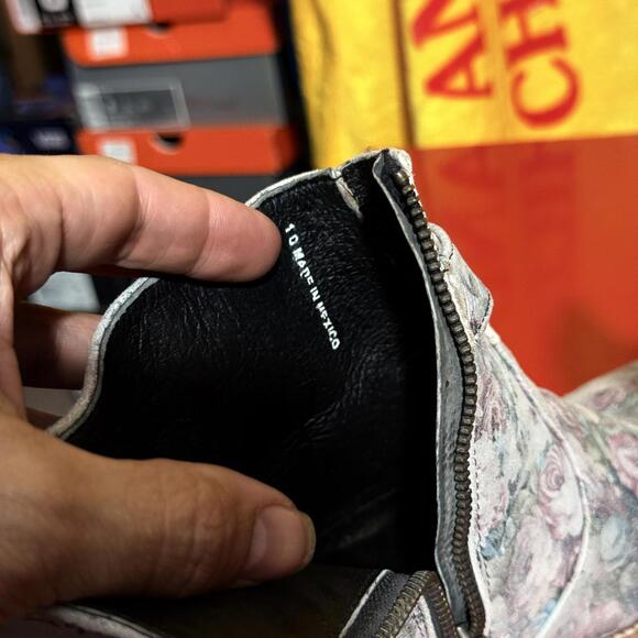 Free People Floral Ankle Boots with Strap Details - Picture 8 of 9